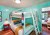 Full over Queen mattress bunk room located off one of the king bedrooms. The King room can be accessed from the outside lanai or though the bunk room.