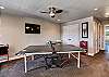 This upstairs entertainment room is the perfect place to have fun and enjoy ping-pong tournaments!