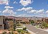 Take in the front patio view of the red mountains.