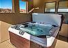 Sit in this spacious hot tub and soak your worries away!