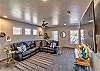 With a cozy upstairs living room, this is a perfect place to relax and watch TV.
