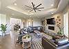 The Living Room is conveniently located adjacent to the Kitchen and Dining Table and is a great place for entertaining guests during downtime.