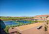 Enjoy the beautiful view of nearby Snow Canyon State Park while playing a friendly game of horseshoes or pickleball.