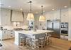 Large kitchen island to accommodate even the largest groups.