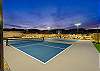 If your game goes into the night, no worries with courtside lights. 