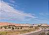 Beautiful balcony view of Snow Canyon's surrounding rock landscape.