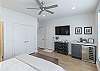 Bedroom 2 is a Casita with private entrance, bathroom, beverage fridge, and coffee maker. 
