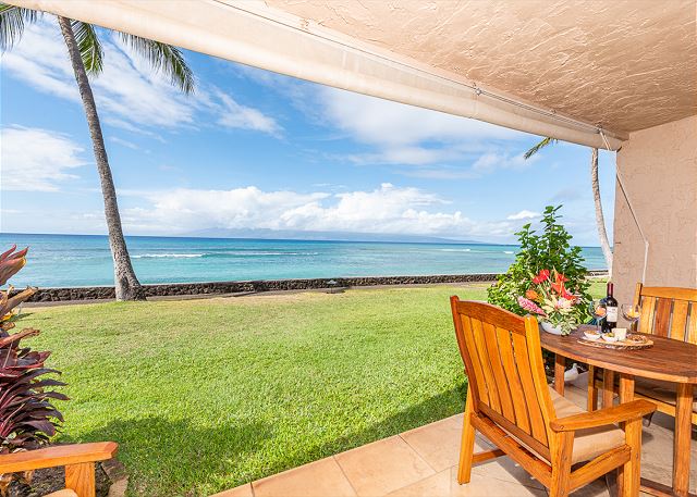 Feel the stress slip away while enjoying  the enticing view from your lanai.