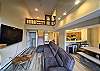 ...features a 55+" TV with comfy seating to enjoy your favorite entertainment.