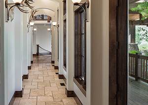 Hallway - Stone Floors and Arched Ceiling 