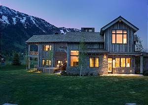 Exterior - Glowing against the Mountains
