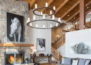 Great Room - The Iron Chandelier 
