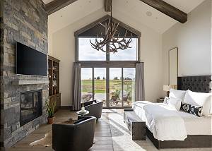 Master Bedroom - Two Sitting Charis - Exterior Doors 
