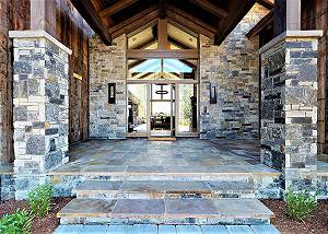 Beautiful Entrance with Stone Work 