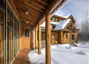 Home Exterior - A snowy front porch