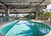 The pool is located under the building and offers a great retreat after spending a long day on the beach in the sun.