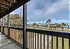 The balcony of this great unit faces the north and offers peek a boo views of Little Lagoon
