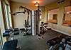 The fitness facility on site offers everything you need to get in a workout during your stay