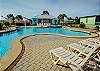 Chaise lounges on the pool deck offers plenty of seating for relaxing and sunbathing