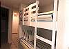 Built in bunks in the hallway offer 2 additional sleeping spaces. Twin size beds