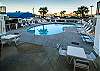 The outdoor pool offers plenty of seating