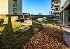 A nice bar-b-que area is located beside the building and offers green space and seating for convenience