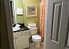 Bathroom 2 is shared between the guest bedroom and the bunk room and if fully stocked with linens for your stay