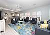 Relax in the spacious living area in ones of the new, comfortable seating options. A new sofa sleeper is also featured for additional, overnight guests.