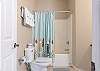 Each bedroom features a bathroom of its own for extra privacy. Includes a tub/shower combo, single vanity, and is fully stocked with linens for your stay.
