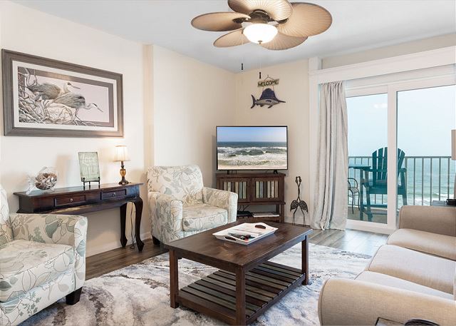The beautiful 2 bedroom, 2 bathroom unit is comfortably furnished and ready for you to come bask in the beach views offered from the 9th floor.