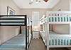 Bedroom 2 offers two sets of twin bunk beds and is a perfect space for the kids.