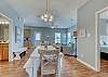 The dining area is the most central space of this great cottage. The perfect meeting, greeting and enjoying time together space.
