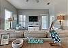 The living area is arranged with the perfect design for visiting with every member of your group. Plenty of seating is provided.