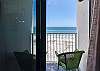 The private balcony is a great space for enjoying endless views of the Gulf of Mexico. 