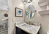 Bathroom 2 offers a single vanity and is fully stocked with linens for your stay
