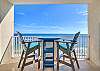 The private balcony offers a table with seating for 2. Enjoy the endless views of the Gulf of Mexico from this 6th floor unit