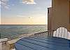 The balcony offers gorgeous Gulf Front views and is a perfect spot to sit and enjoy your morning coffee or perhaps your evening cocktail.