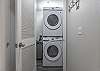 The unit features a stack washer/dryer for use during your stay.