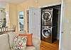 A full size washer and dryer is provided in the unit for convenience.
