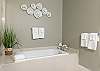 The private on suite features a jetted soaking tub to enjoy after a long day of shopping.