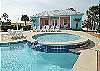 The main pool is located at the back of the complex and features a small clubhouse with restroom and a kiddie pool.