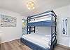 The large guest bedroom features a twin/full bunk bed and is capable of sleeping 3.