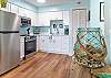 Whether you want to prepare meals to eat-in or pack your snacks for the beach, this fully stocked kitchen satisfies all your needs.