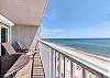 The spacious balcony offers 2 chaise lounges for relaxing and also a table with chairs for enjoying meals. The 9th floor balcony offers endless views of the Gulf of Mexico.
