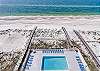 Gulf Tower offers an outdoor pool that provides lounge chairs, and plenty of seating for each guest to enjoy some relaxation.