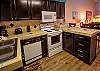 All you need at your fingertips to prepare a meal in this fully stocked kitchen