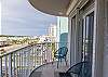 The north bedroom suite features a private balcony and offers views of Little Lagoon, and most of Gulf Shores.