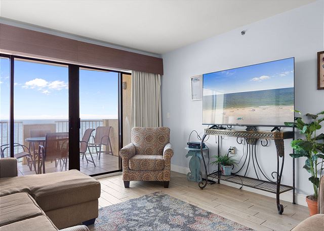 Enjoy gorgeous Gulf front views from inside this great unit. You can sit on the balcony and listen to the waves crash on the shore beneath you.
