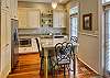 The fully equipped gourmet kitchen is spacious & includes all stainless appliances. Plenty of serving dishes for large meals!