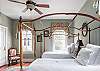 Features antique twin poster beds & has en suite bathroom.